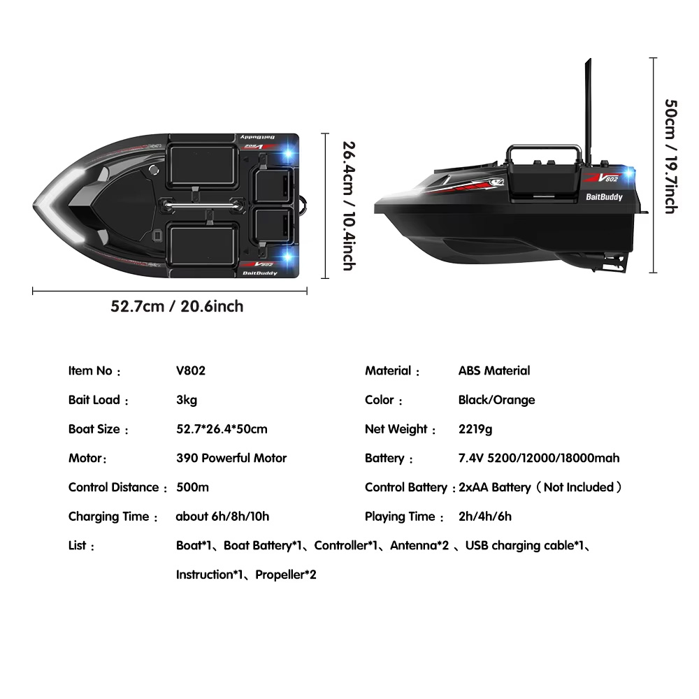 NG V802 Sonar Fishing Bait Boat Wholesale