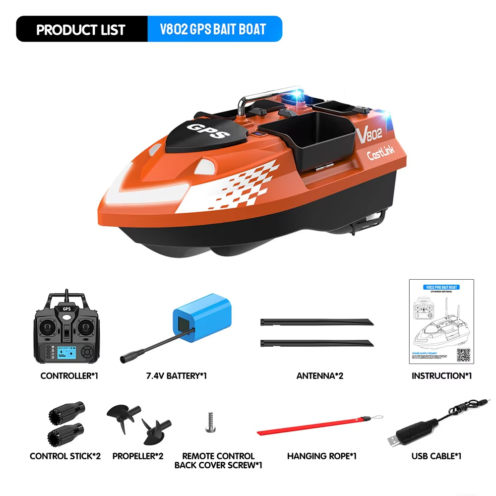 NG V802 Pro GPS RC Bait Boat Wholesale