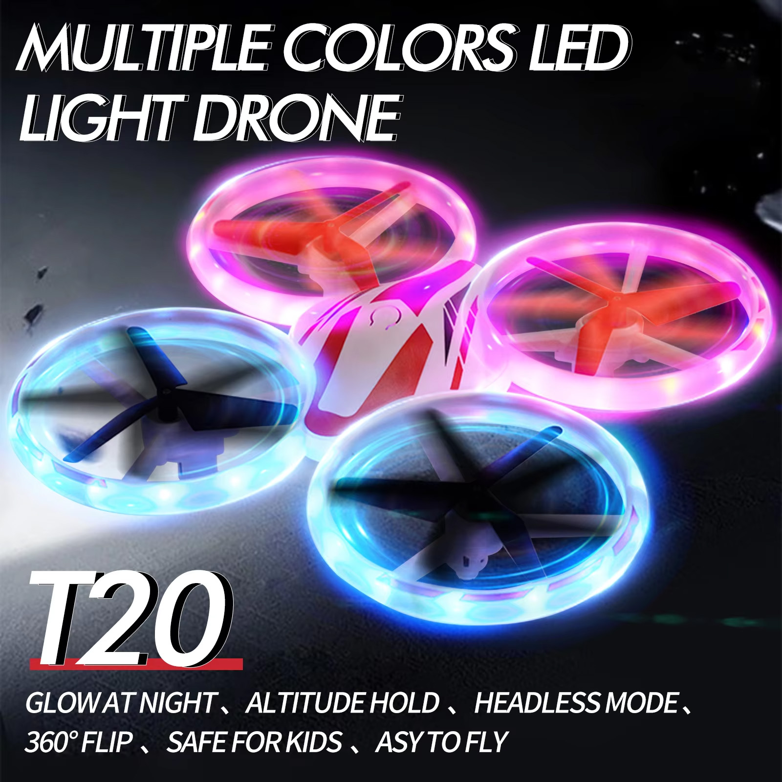 NG T20 Mini LED RGB Drones Wholesale