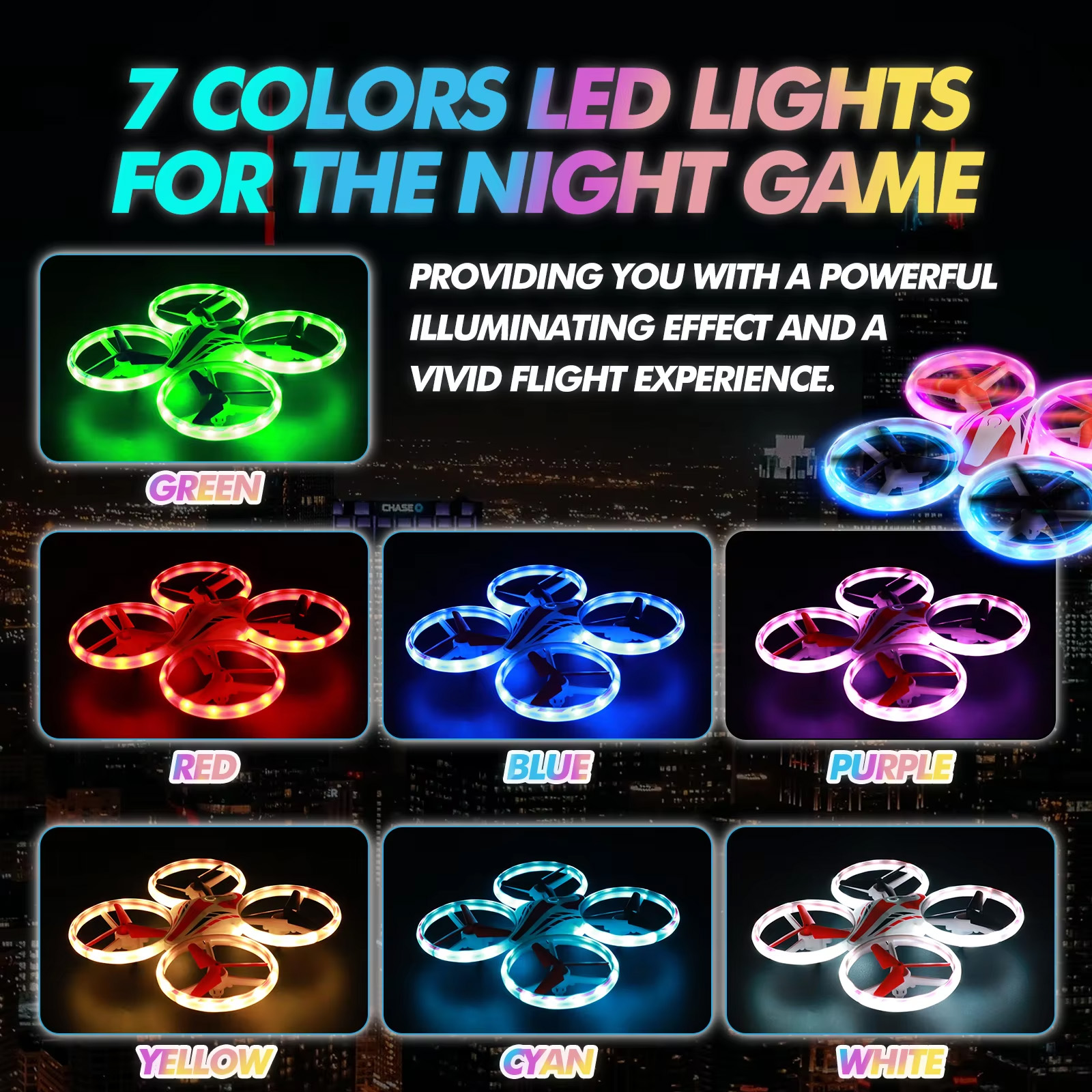 NG T20 Mini LED RGB Drones Wholesale