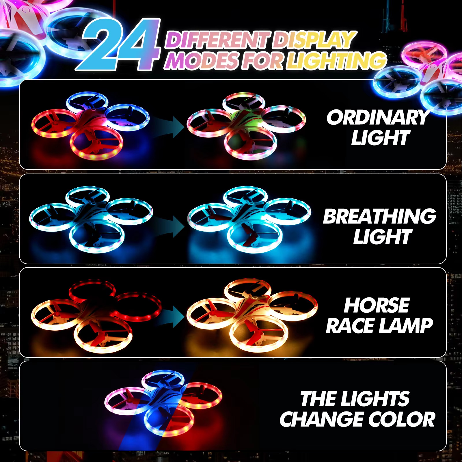NG T20 Mini LED RGB Drones Wholesale