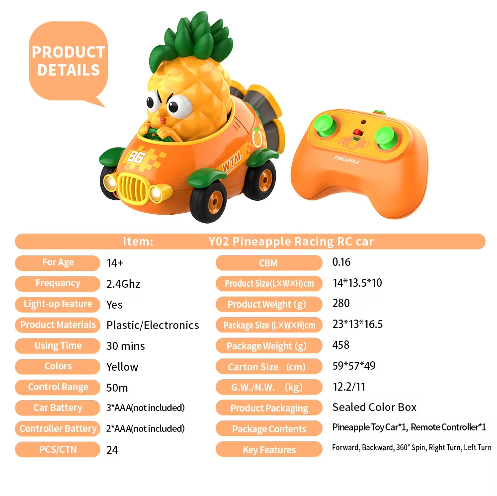 NG Y02 Pineapple RC Car Toy