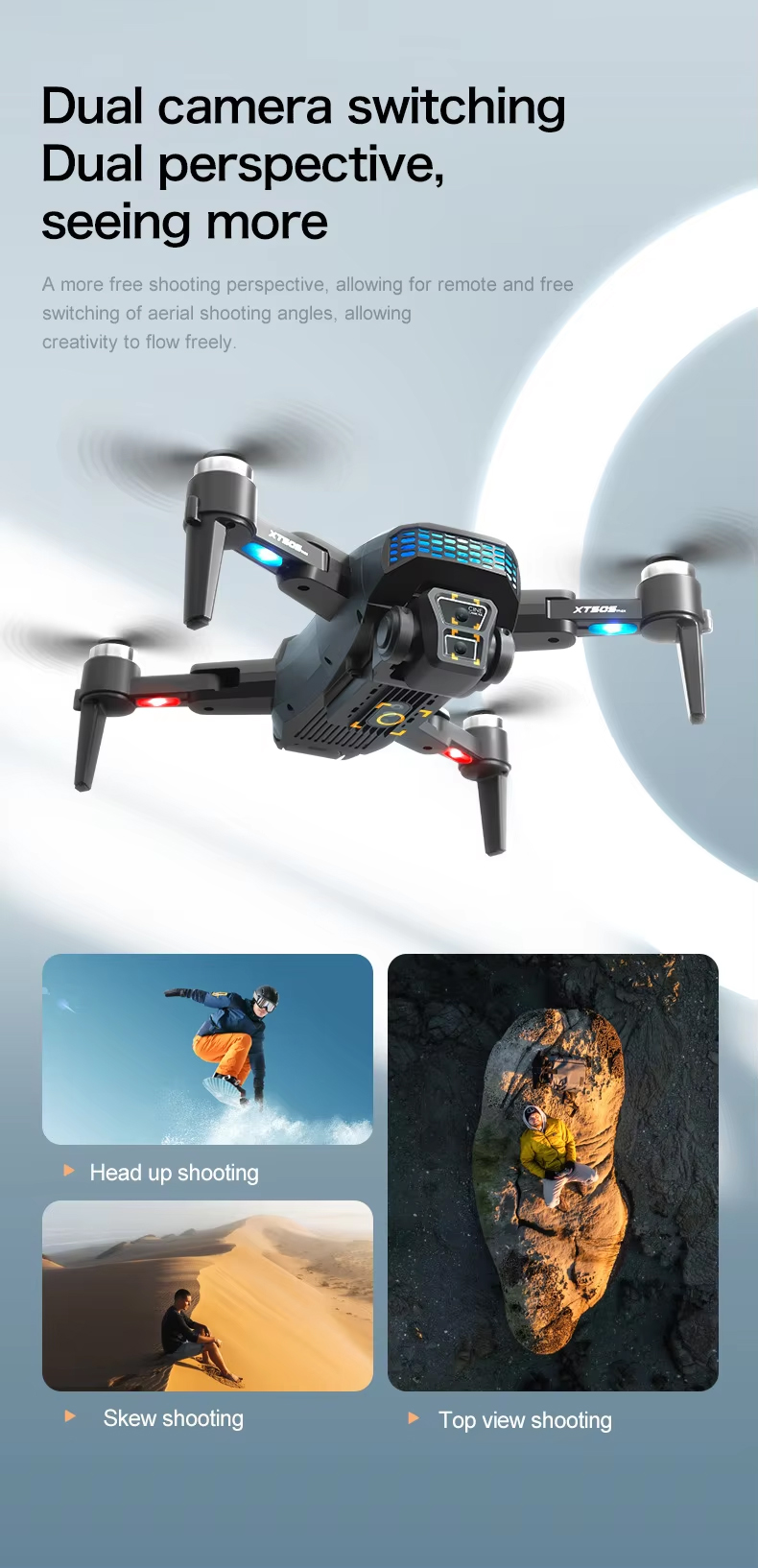 NG XT505 GPS Brushless Dual Camera Drone