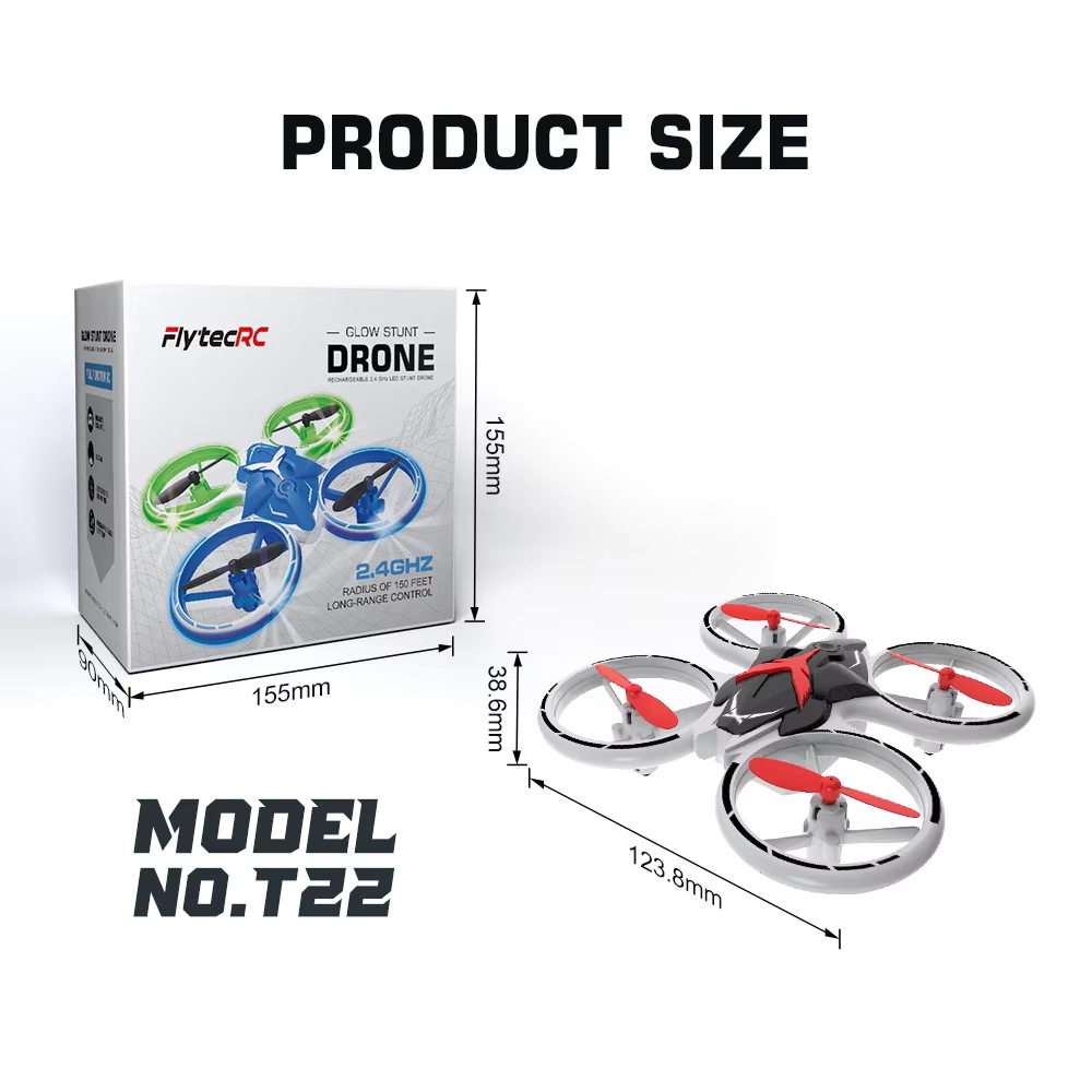 NG T22 RC Glow Stunt Mini Drone