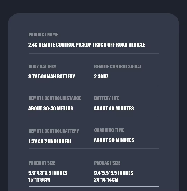 NG Y08 Off-Road Pickup Truck RC Car