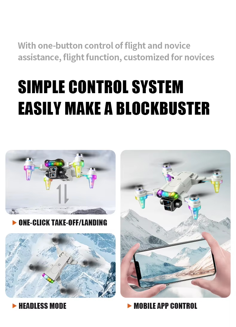 NG T28/T29 Cool Lights Dual Camera Drone
