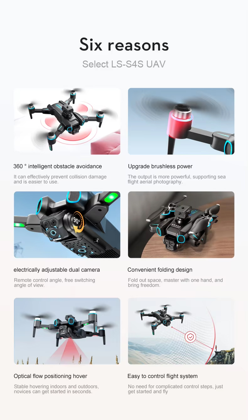 NG S4S Brushless HD Dual Camera Drone