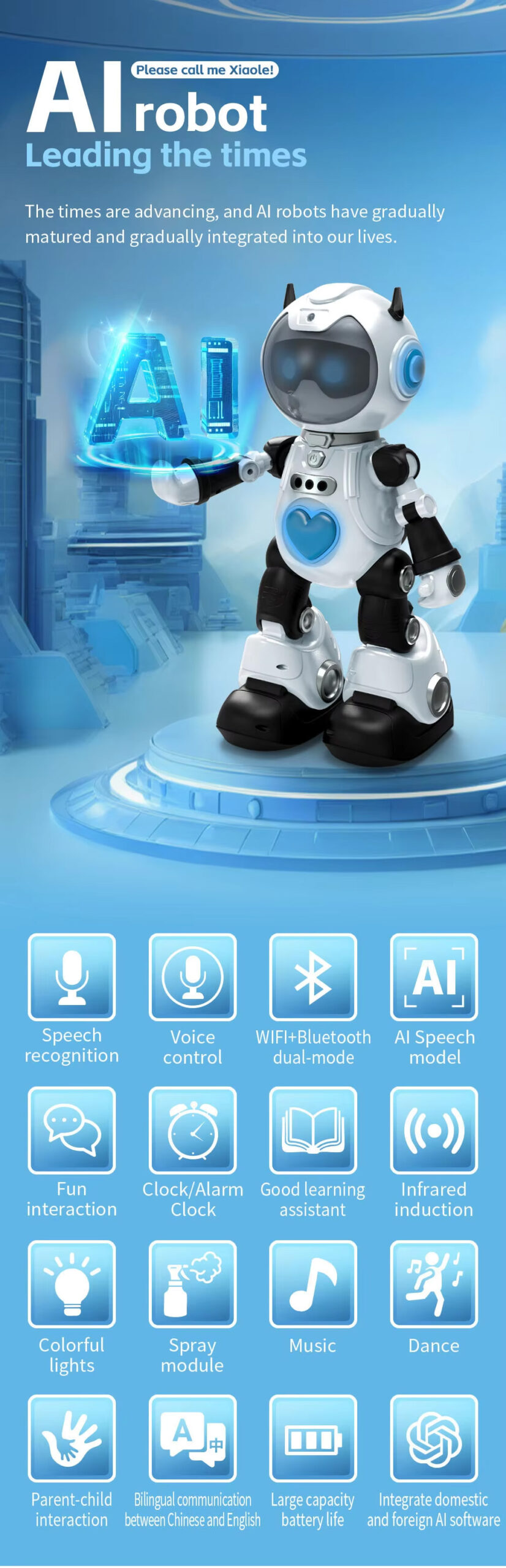 NG F11 Smart AI Companion Robot Wholesale