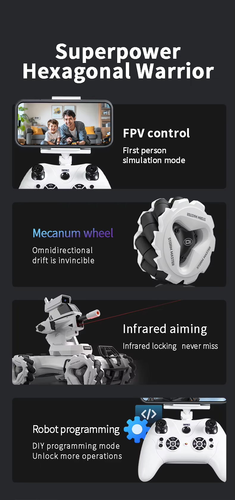 NG F06 FPV Infrared Programming RC Car