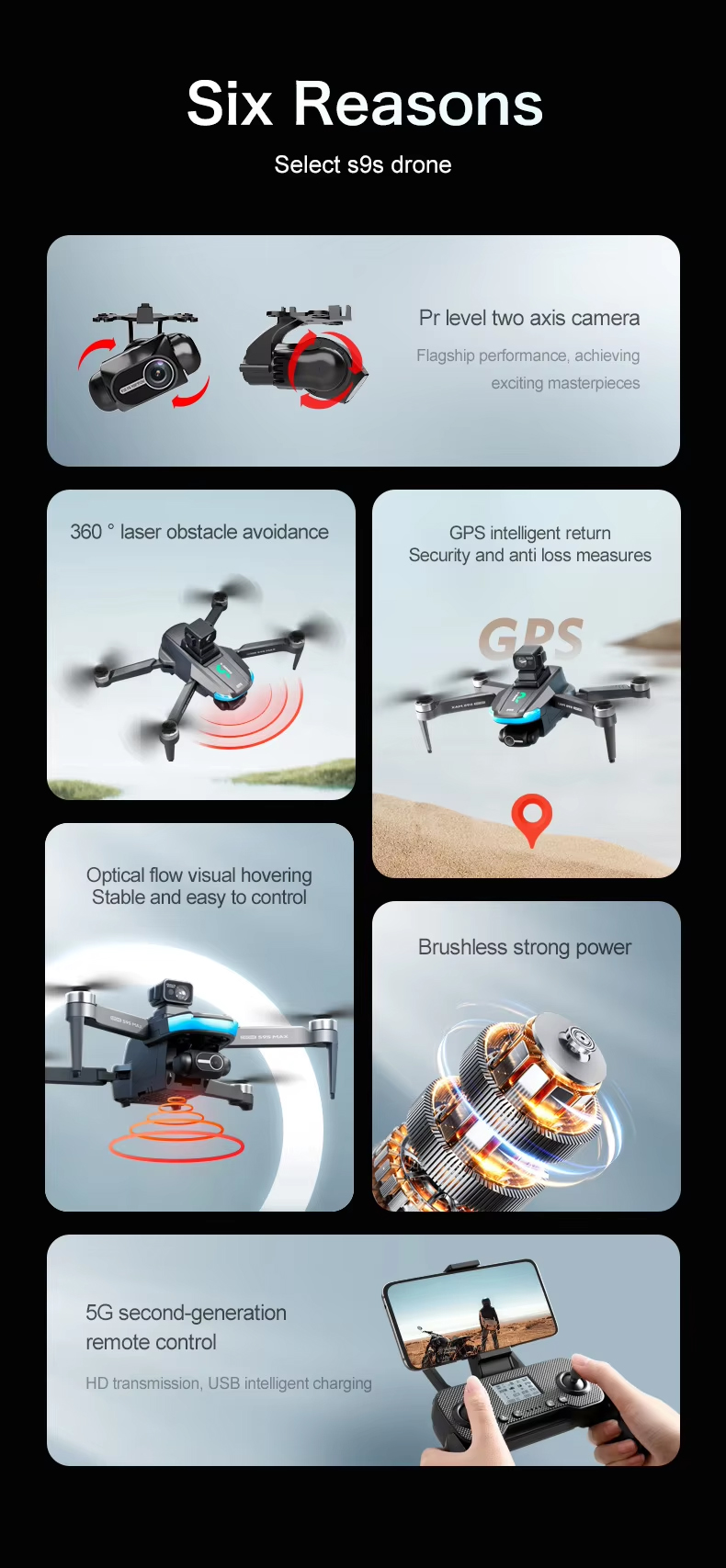 NG S9S Brushless Professional HD Camera Drone