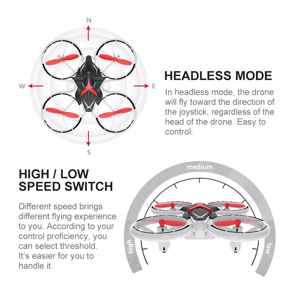 NG T22 RC Glow Stunt Mini Drone