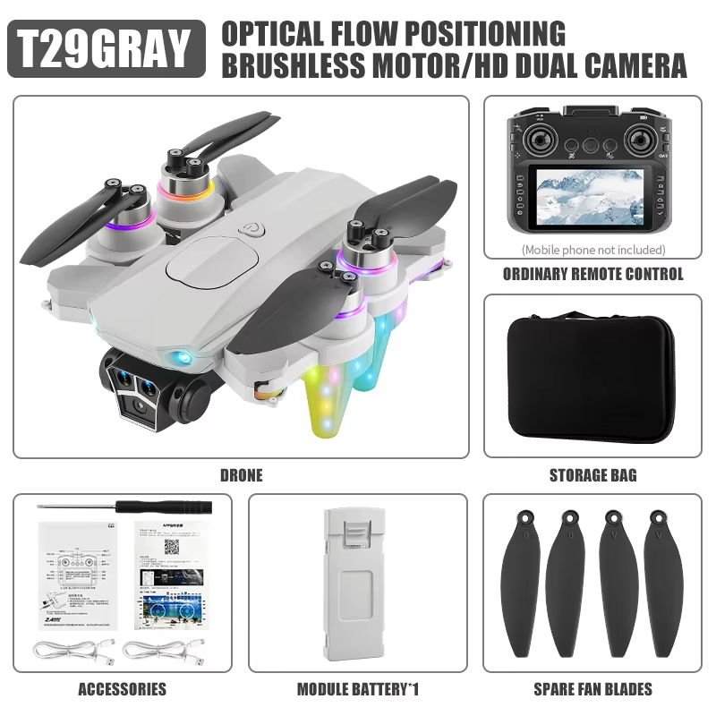 NG T29 Cool Lights Dual Camera Drone